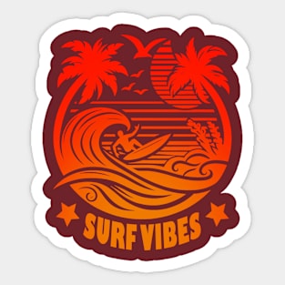 Surf vibes gradient Sticker